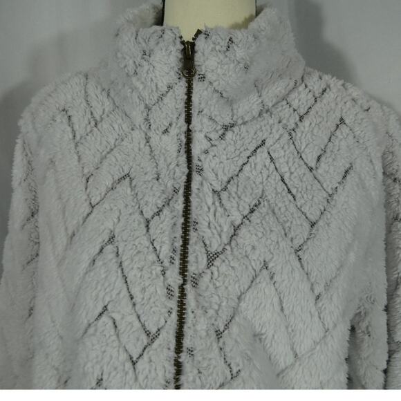 St. John's Bay Active Women's  Large Zip Up Fleece Jacket Pockets Casual - Picture 3 of 7